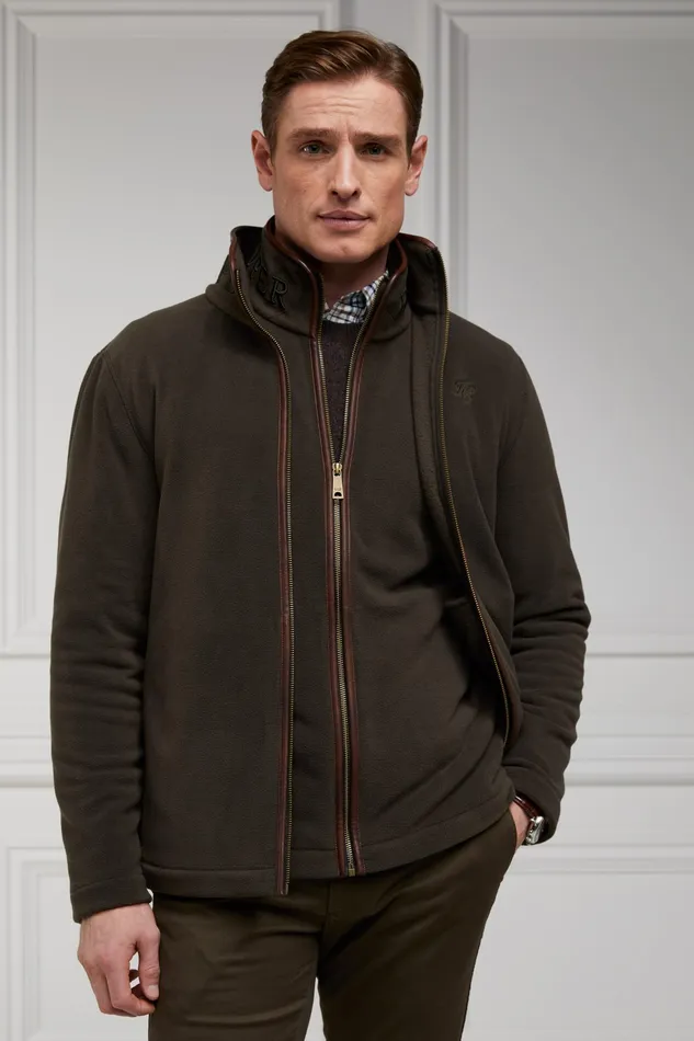 Holland Cooper Country Fleece Jacket Khaki Men Fleeces