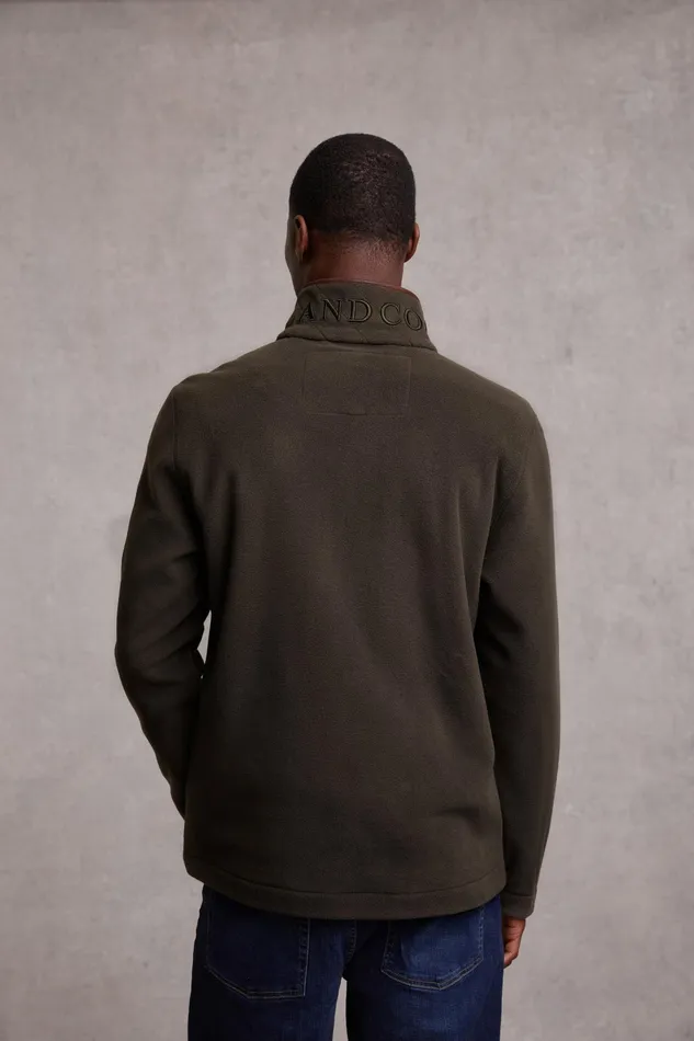 Holland Cooper Country Fleece Quarter Zip Khaki Men Fleeces Holland Cooper Country Fleece Quarter Zip Khaki Men Fleeces