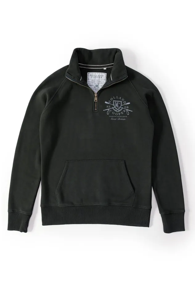 Holland Cooper Crest Zip Henley Racing Green Women Henley Holland Cooper Crest Zip Henley Racing Green Women Henley
