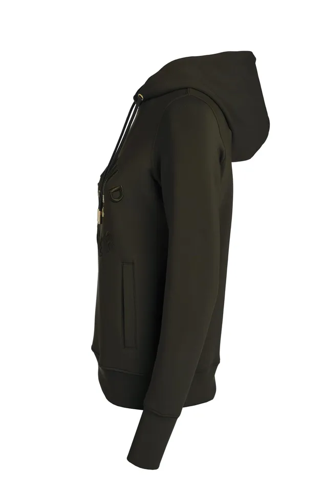 Holland Cooper Crystal Hoodie Heritage Khaki Women Hoodies and Sweatshirts Holland Cooper Crystal Hoodie Heritage Khaki Women Hoodies and Sweatshirts