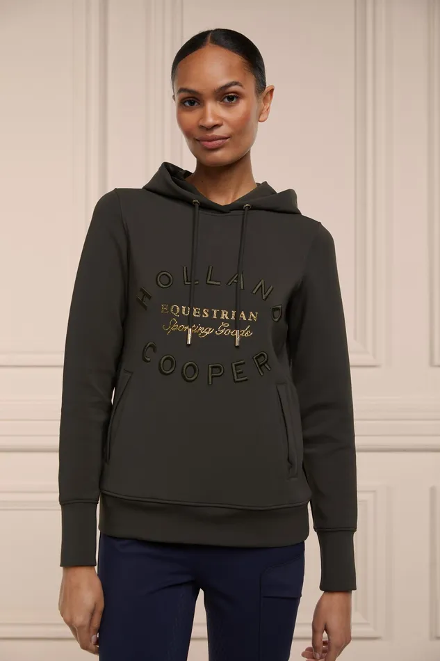 Holland Cooper Crystal Hoodie Heritage Khaki Women Hoodies and Sweatshirts Holland Cooper Crystal Hoodie Heritage Khaki Women Hoodies and Sweatshirts