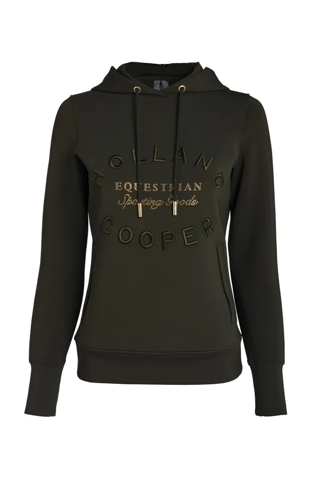 Holland Cooper Crystal Hoodie Heritage Khaki Women Hoodies and Sweatshirts Holland Cooper Crystal Hoodie Heritage Khaki Women Hoodies and Sweatshirts