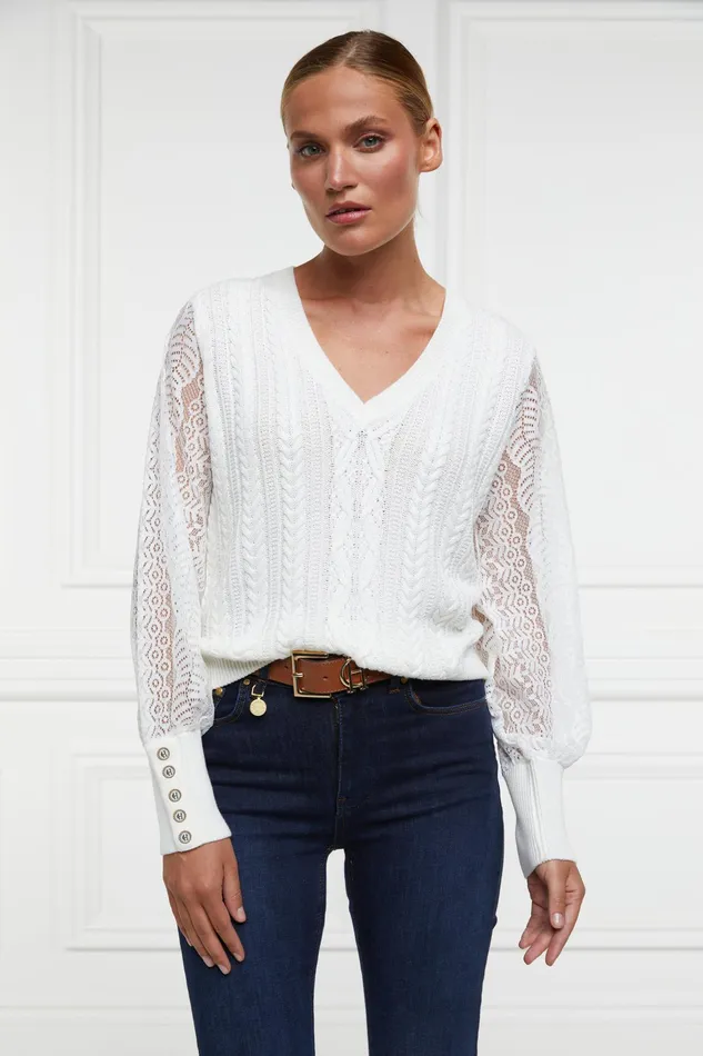 Holland Cooper Featherton VNeck Knit Women Knitwear
