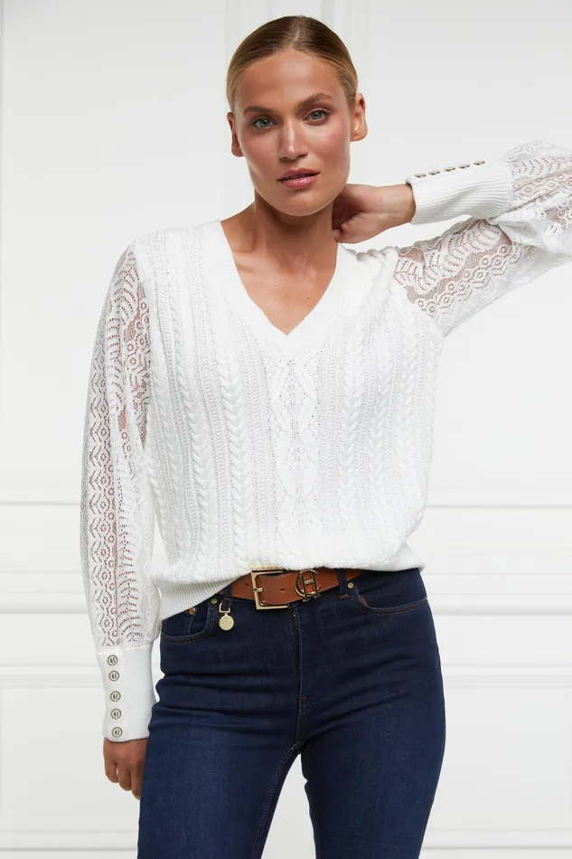 Holland Cooper Featherton VNeck Knit Women Knitwear Holland Cooper Featherton VNeck Knit Women Knitwear