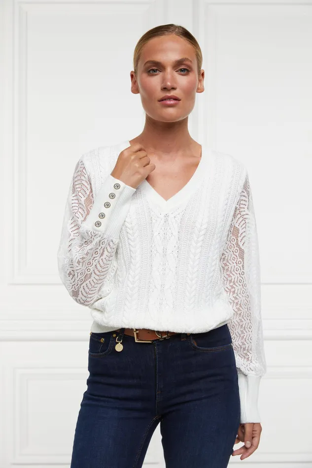 Holland Cooper Featherton VNeck Knit Women Knitwear Holland Cooper Featherton VNeck Knit Women Knitwear