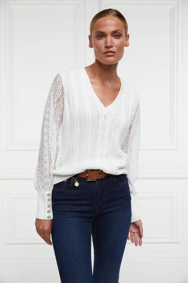 Holland Cooper Featherton VNeck Knit Women Knitwear Holland Cooper Featherton VNeck Knit Women Knitwear