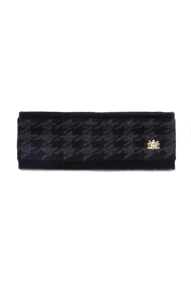 Holland Cooper Heritage Headband Grey Houndstooth Women Hats and Headbands