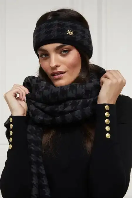 Holland Cooper Heritage Headband Grey Houndstooth Women Hats and Headbands Holland Cooper Heritage Headband Grey Houndstooth Women Hats and Headbands