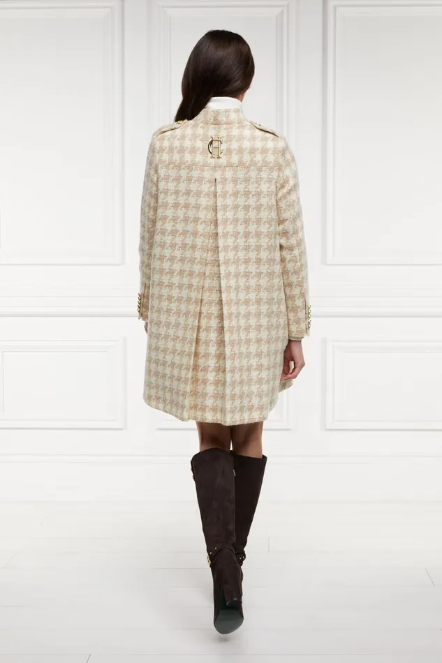 Holland Cooper Highbury Cape Coat Camel Houndstooth Women Capes