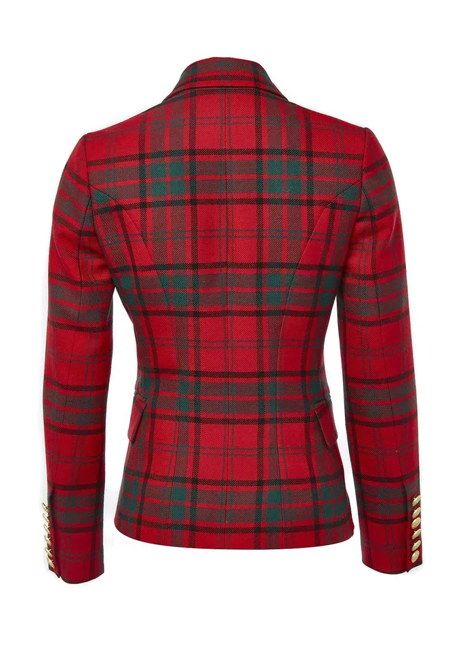 Holland Cooper Knightsbridge Blazer Red Tartan Women Tailoring