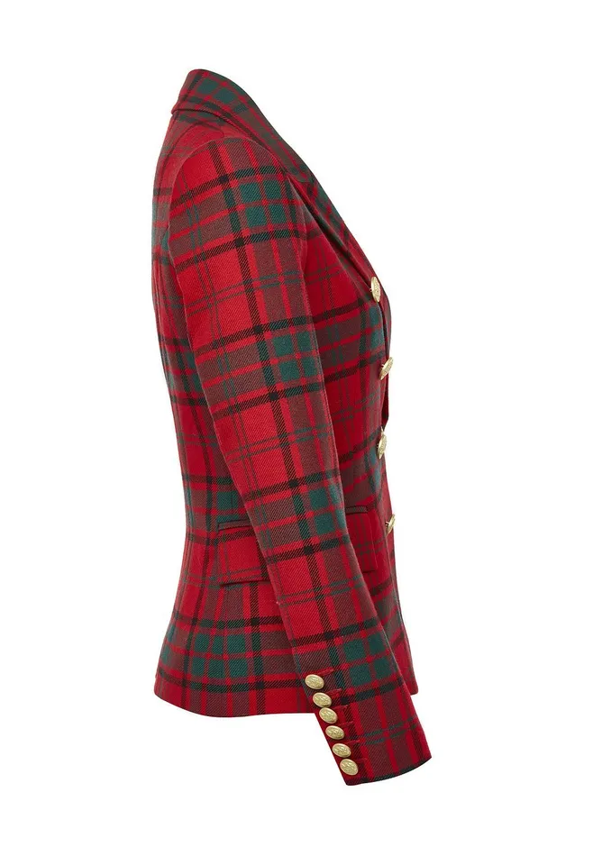 Holland Cooper Knightsbridge Blazer Red Tartan Women Tailoring
