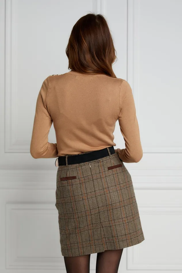 Holland Cooper Knightsbridge Skirt Bourbon Tweed Women Tailoring Holland Cooper Knightsbridge Skirt Bourbon Tweed Women Tailoring