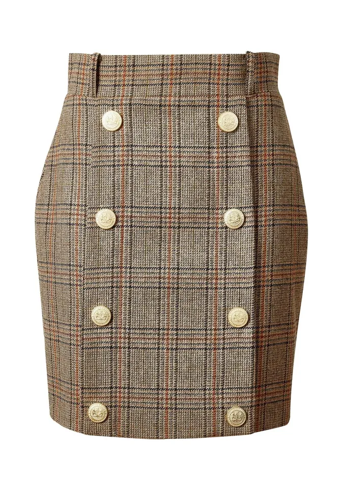 Holland Cooper Knightsbridge Skirt Bourbon Tweed Women Tailoring Holland Cooper Knightsbridge Skirt Bourbon Tweed Women Tailoring