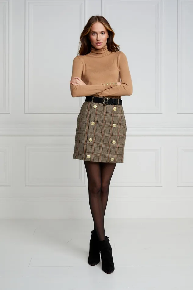 Holland Cooper Knightsbridge Skirt Bourbon Tweed Women Tailoring Holland Cooper Knightsbridge Skirt Bourbon Tweed Women Tailoring