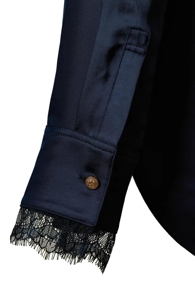 Holland Cooper Lace VNeck Blouse Ink Navy Women Shirts and Blouses Holland Cooper Lace VNeck Blouse Ink Navy Women Shirts and Blouses