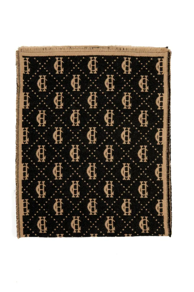 Holland Cooper Lightweight Monogram Scarf Tan Black Women Scarves Holland Cooper Lightweight Monogram Scarf Tan Black Women Scarves