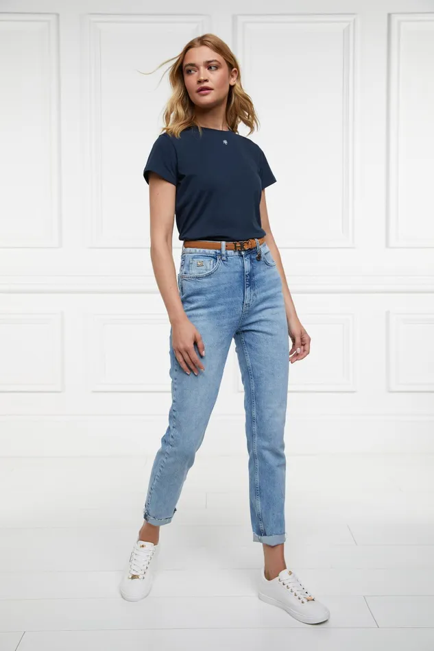 Holland Cooper Monogram Tee Ink Navy Women Tees Holland Cooper Monogram Tee Ink Navy Women Tees
