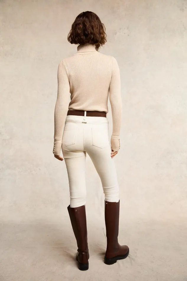 Holland Cooper Painswick Roll Neck Biscuit Women Knitwear Holland Cooper Painswick Roll Neck Biscuit Women Knitwear
