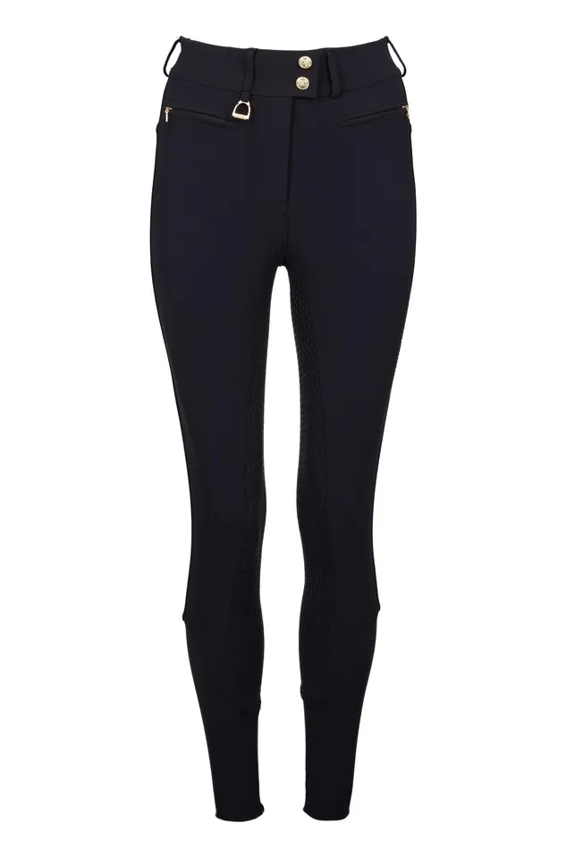 Holland Cooper Premium Mid Rise Breeches Black Women Breeches Holland Cooper Premium Mid Rise Breeches Black Women Breeches