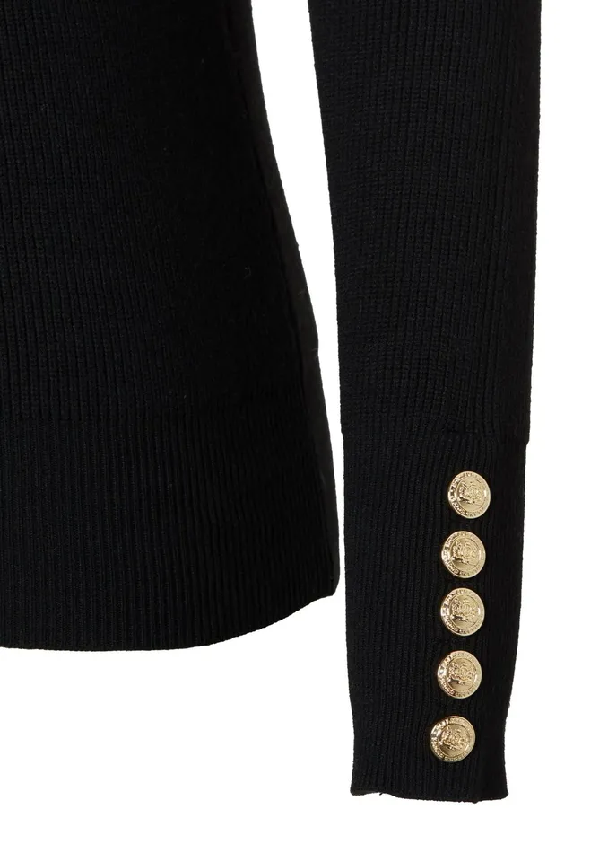 Holland Cooper Tara High Neck Knit Black Women Knitwear Holland Cooper Tara High Neck Knit Black Women Knitwear