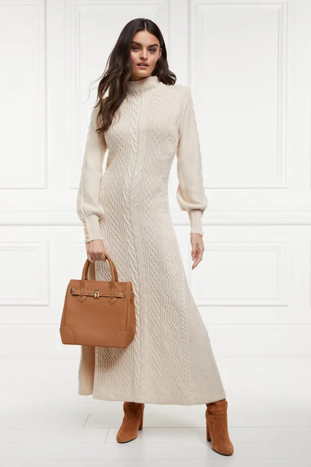 Holland Cooper The Brompton Mini Tote Tan Contrast Women Tote Bags Holland Cooper The Brompton Mini Tote Tan Contrast Women Tote Bags