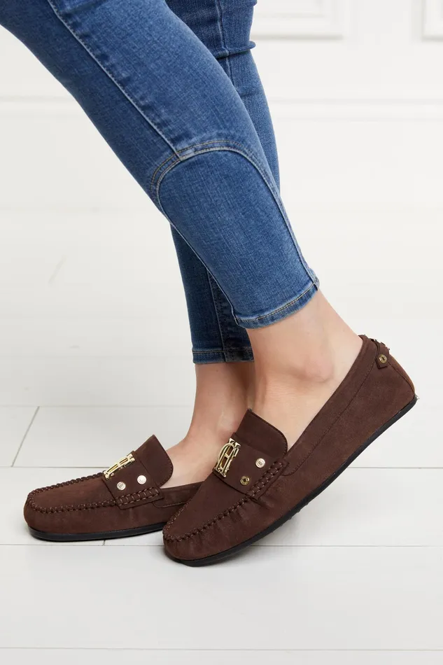 Holland Cooper The Driving Loafer Chocolate Women Loafers Holland Cooper The Driving Loafer Chocolate Women Loafers