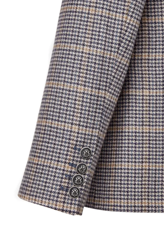 Holland Cooper The Single Breasted Blazer Prince Of Wales Navy Men Blazers Holland Cooper The Single Breasted Blazer Prince Of Wales Navy Men Blazers