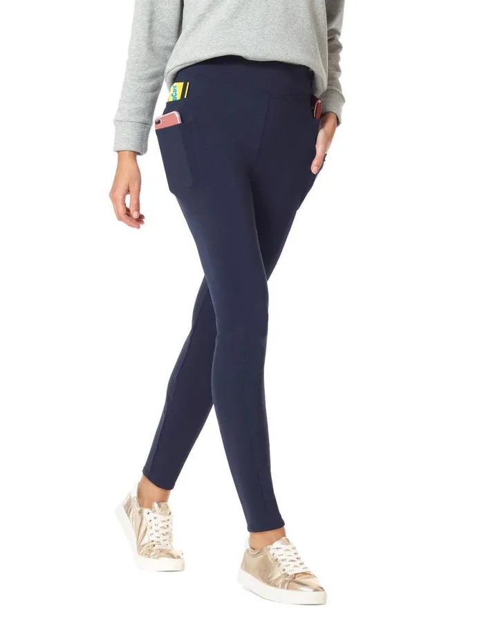 Hue 4 Pocket Ponte Journey Legging Navy Women Ponte