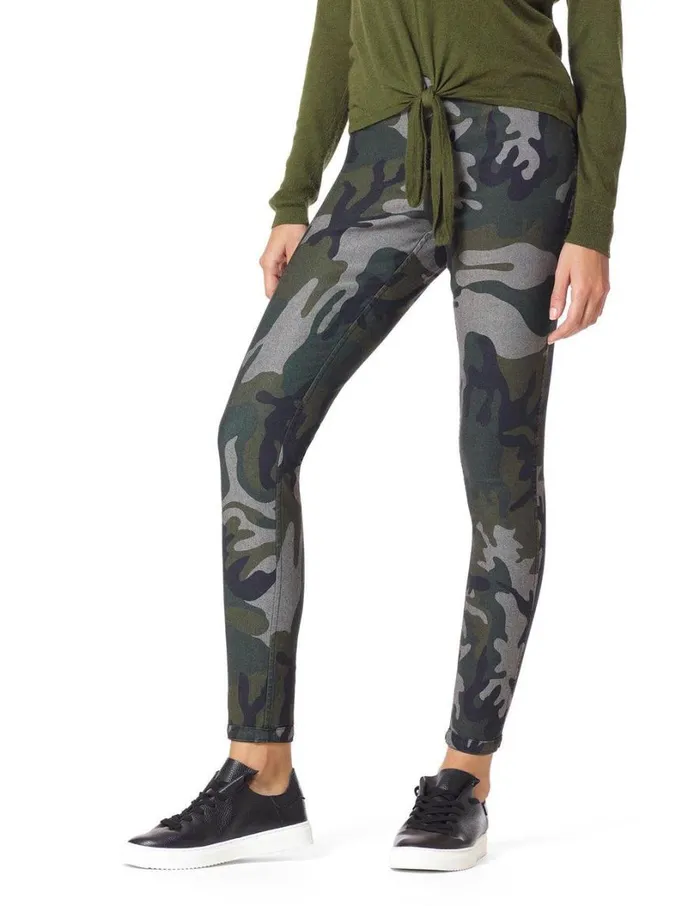 Hue Camo Reversible Denim High Rise Leggings Camo Women Skinny