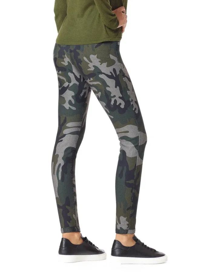 Hue Camo Reversible Denim High Rise Leggings Camo Women Skinny