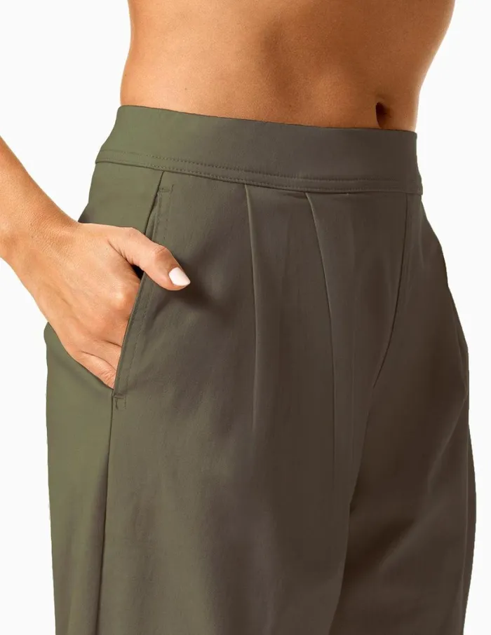 Hue Chinosoft Tapered Cargo Pants Olive Green Women Trousers