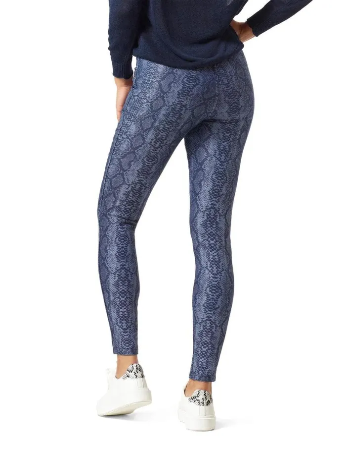 Hue Snake Reversible Denim High Rise Leggings Snake Women Skinny