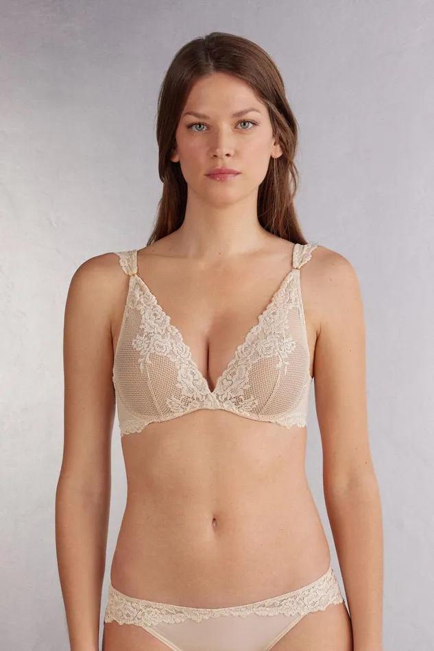 Intimissimi Balconette Women Pretty Flowers Giorgia Balconette Bra Natural 2280 8211 Avorio Crema