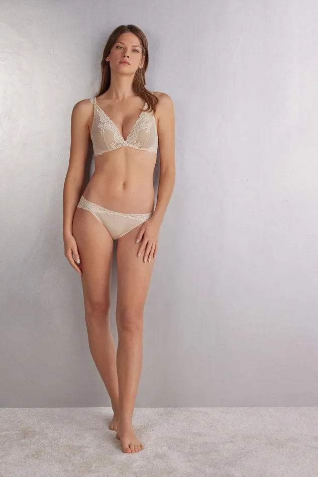 Intimissimi Balconette Women Pretty Flowers Giorgia Balconette Bra Natural 2280 8211 Avorio Crema