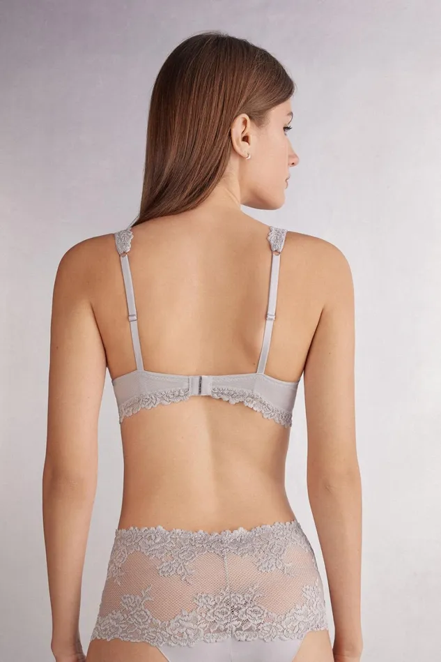 Intimissimi Balconette Women Pretty Flowers Sofia Balconette Bra Pale Grey 347j 8211 Ice Grey