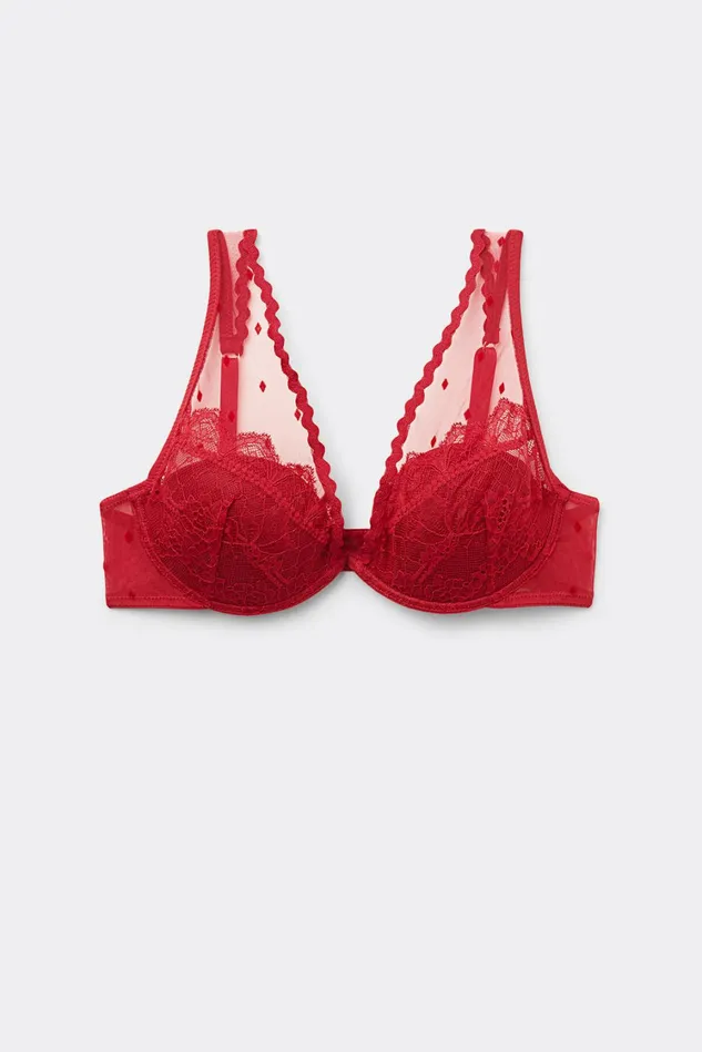 Intimissimi Balconette Women Winter Of Love Elena Balconette Bra Red 9888 8211 Candy Apple Red