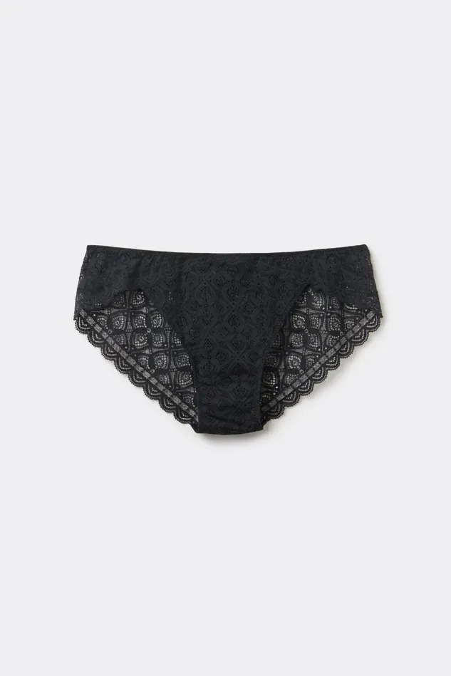 Intimissimi Bikini Panties Women Low Rise Lace Panties Black 019 8211 Black