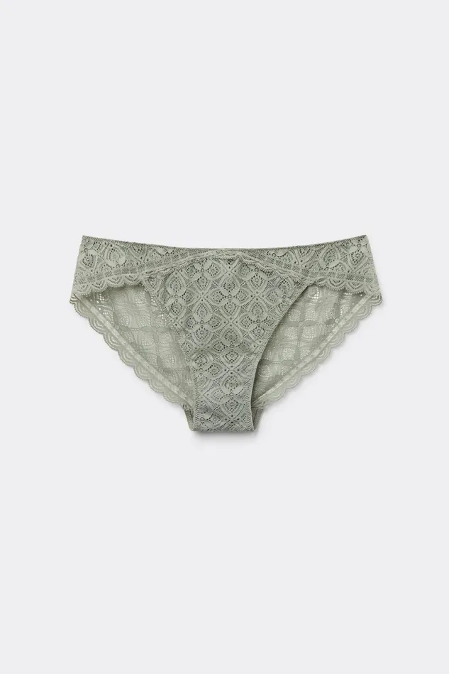 Intimissimi Bikini Panties Women Low Rise Lace Panties Green 657j 8211 Fade Green