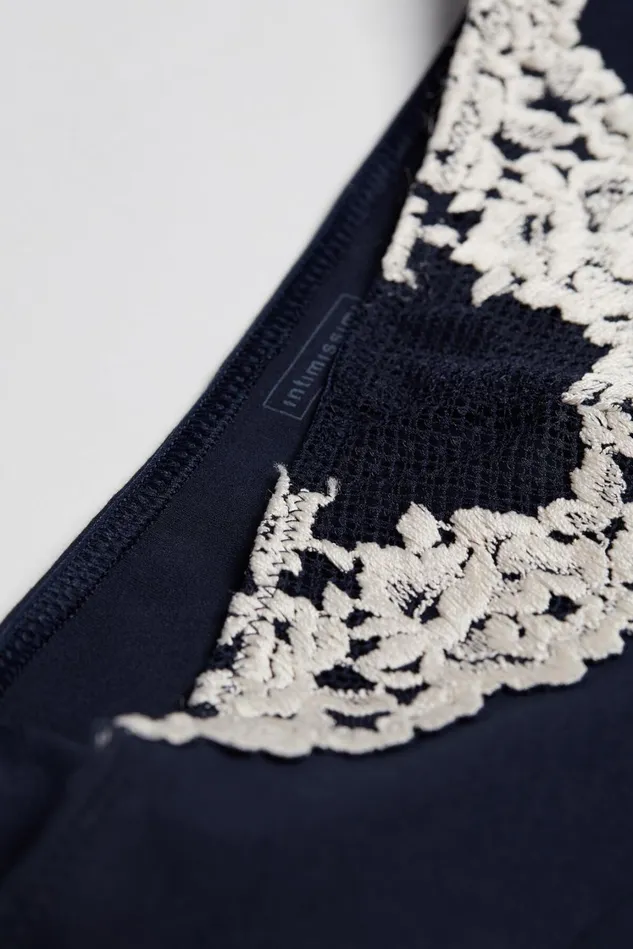 Intimissimi Bikini Panties Women Pretty Flowers Seamless Cotton Panties Blue 347i 8211 Deep Bluevanilla