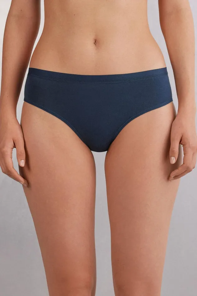 Intimissimi Bikini Panties Women SemiHigh Rise Cotton Briefs Blue 1467 8211 Intense Blue Intimissimi Bikini Panties Women SemiHigh Rise Cotton Briefs Blue 1467 8211 Intense Blue