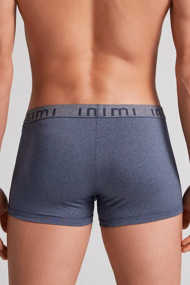 Intimissimi Boxers Men Microfiber Logo Boxer Shorts Blue 5210 8211 Denim Blue Blend