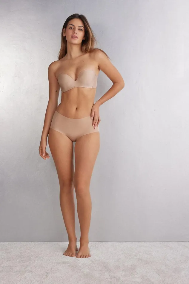 Intimissimi Boyshorts and Hipsters Women Seamless Microfiber Hipster Natural 044 8211 Honey Soft Beige