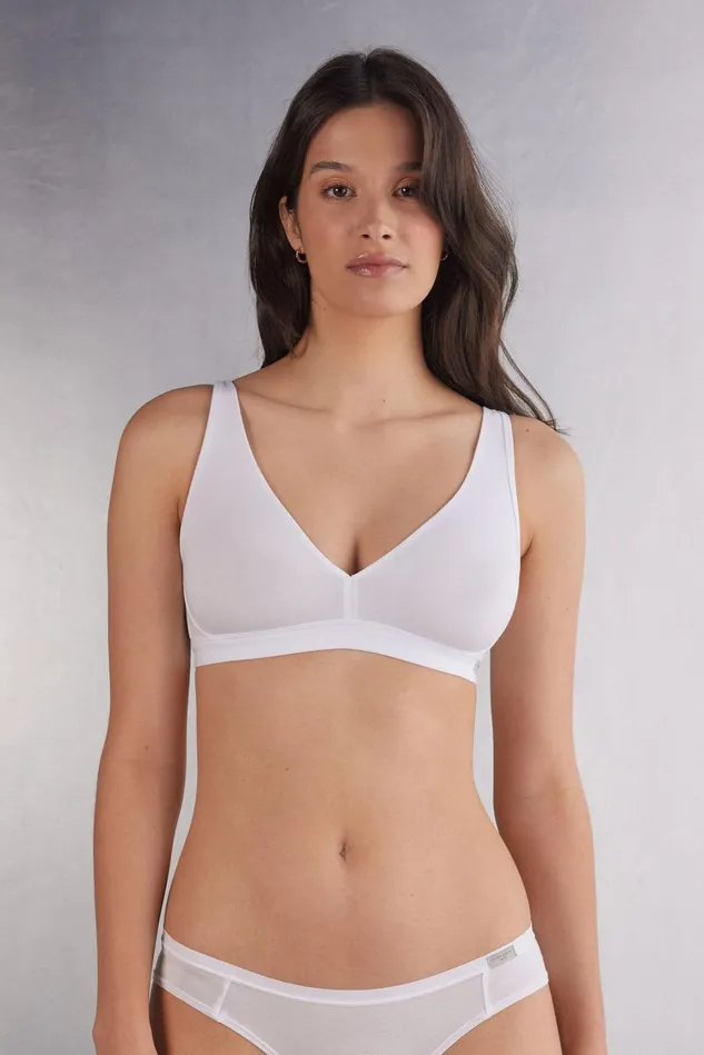 Intimissimi Bralette Women Lara Cotton Triangle Bra White 001 8211 White