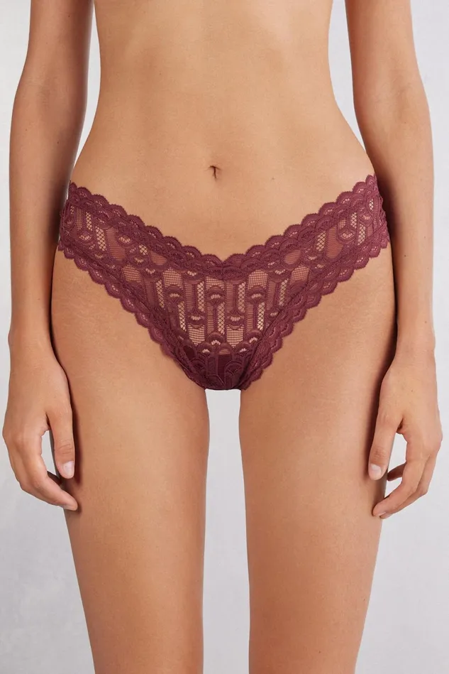 Intimissimi Brazilian Cut Women Elegant Silhouette 80s Style Brazilian Burgundy 653j 8211 Folk Red Intimissimi Brazilian Cut Women Elegant Silhouette 80s Style Brazilian Burgundy 653j 8211 Folk Red