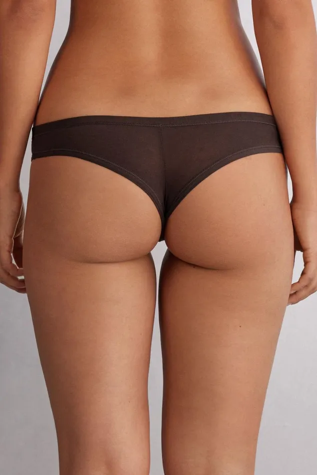 Intimissimi Brazilian Cut Women Ultralight Cotton Brazilian Brown 705j 8211 Mocha Moka Brown