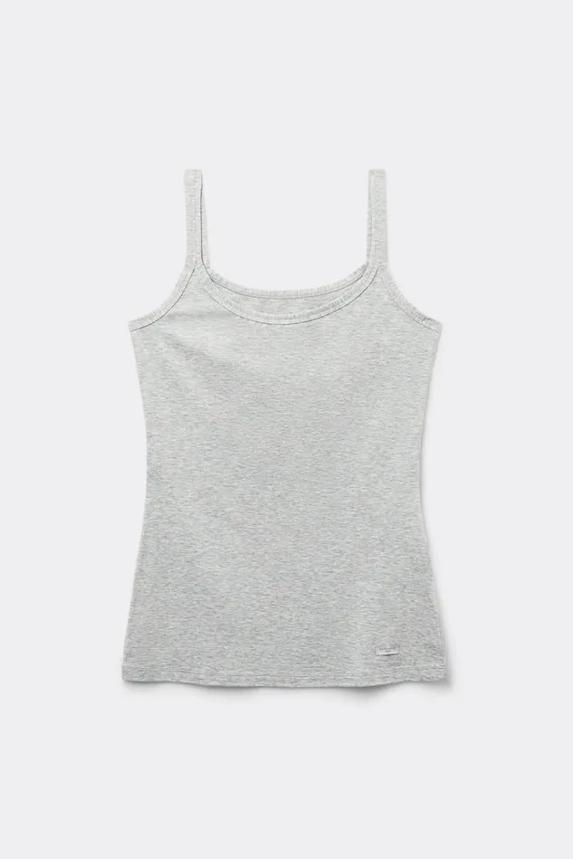Intimissimi Camisoles Tank Tops Women Spaghetti Strap Top In Cotton Grey 031 8211 Light Heathered Grey