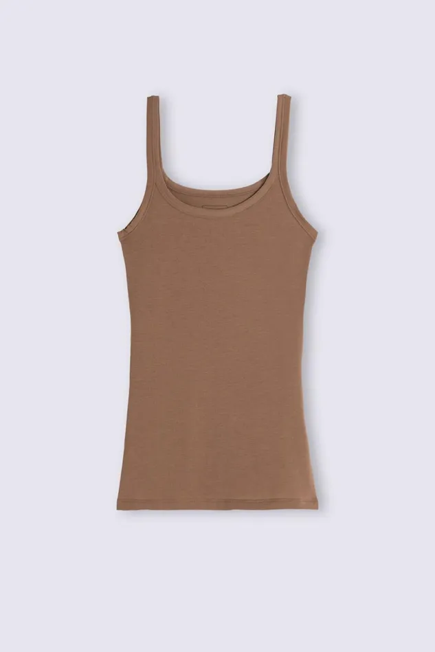 Intimissimi Camisoles Tank Tops Women Ultralight Cotton Top Natural 502i 8211 Caramel