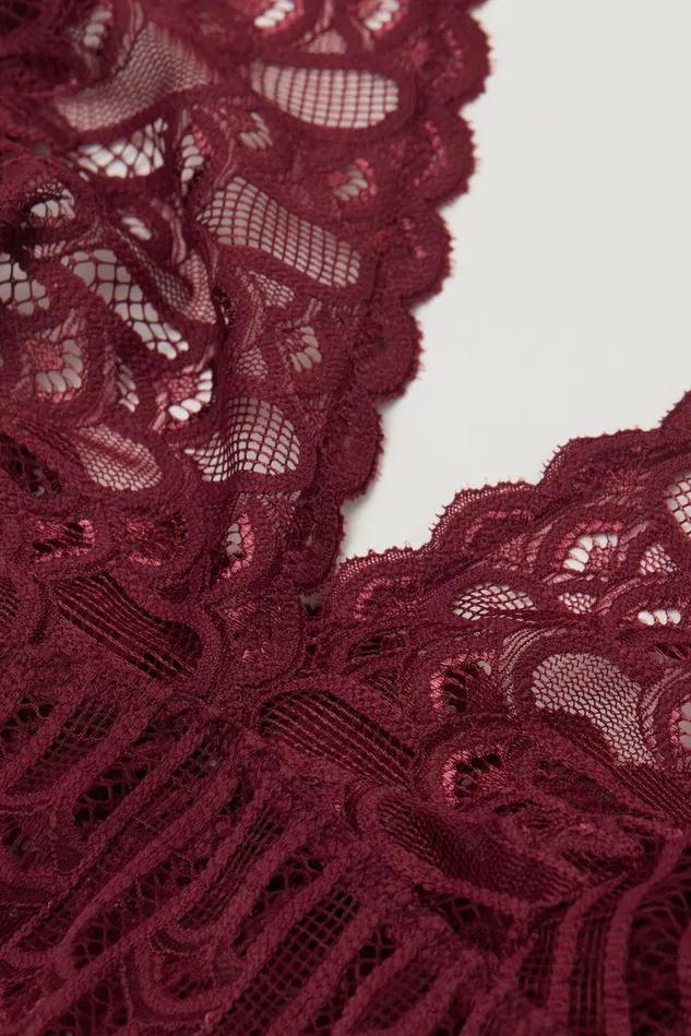 Intimissimi Lingerie Bodysuits Women Elegant Silhouette Lace Bodysuit Burgundy 653j 8211 Folk Red