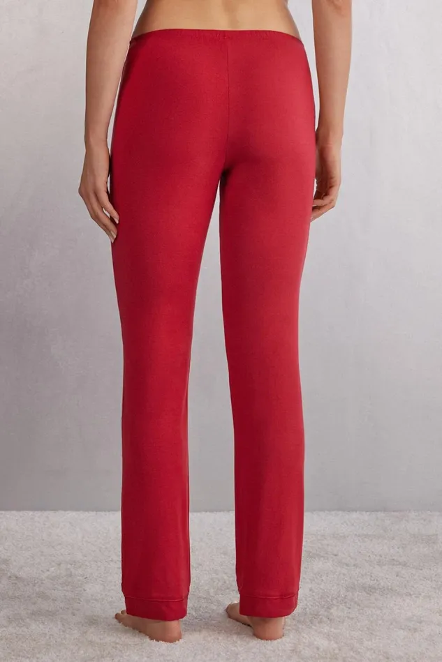 Intimissimi Long Pajamas Women Long Micromodal Trousers Red 1473 8211 Rosso