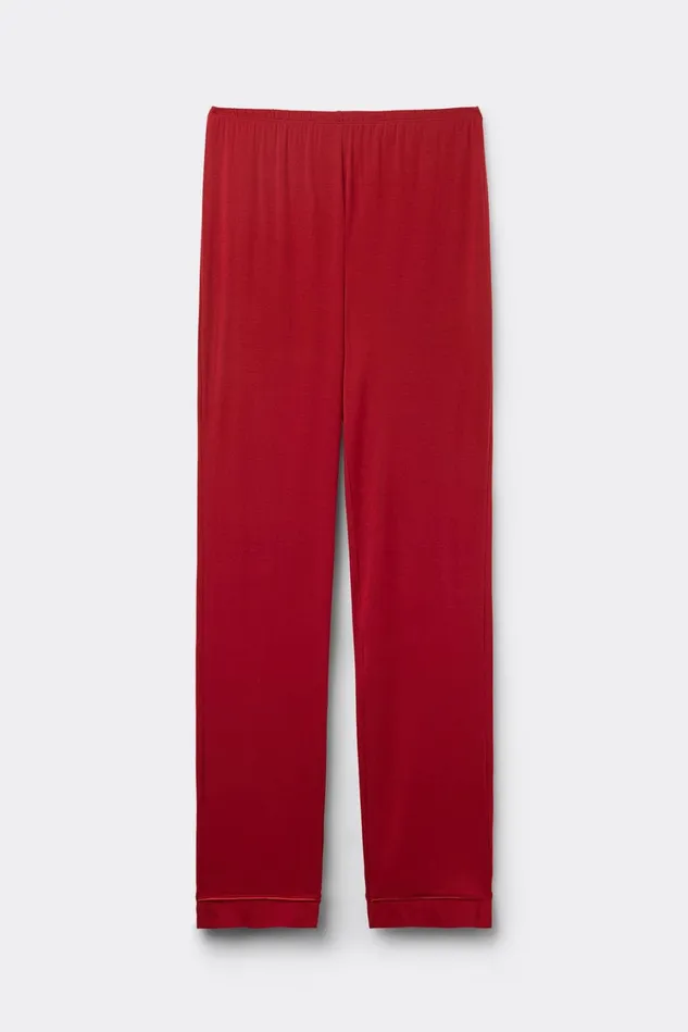 Intimissimi Long Pajamas Women Long Micromodal Trousers Red 1473 8211 Rosso